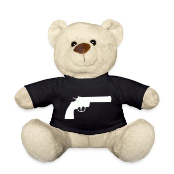Minimalistische Revolver-Silhouette - Teddy - Schwarz - Vorne