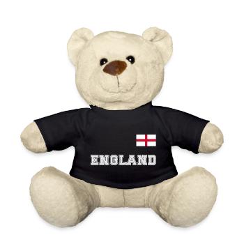 ENGLAND jersey look with flag flag on the chest - Teddy Bear - black - Front