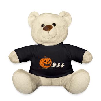 Halloween-Kürbis- und Geister-Sketch - Teddy - Schwarz - Vorne