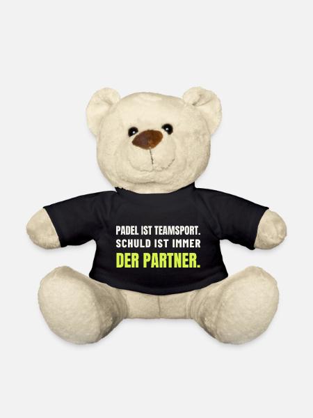 Padel Teamsport – Schuld ist der Partner - Teddy - Schwarz