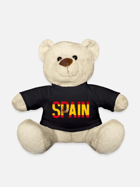 Schriftzug Spanien - Teddy - Schwarz
