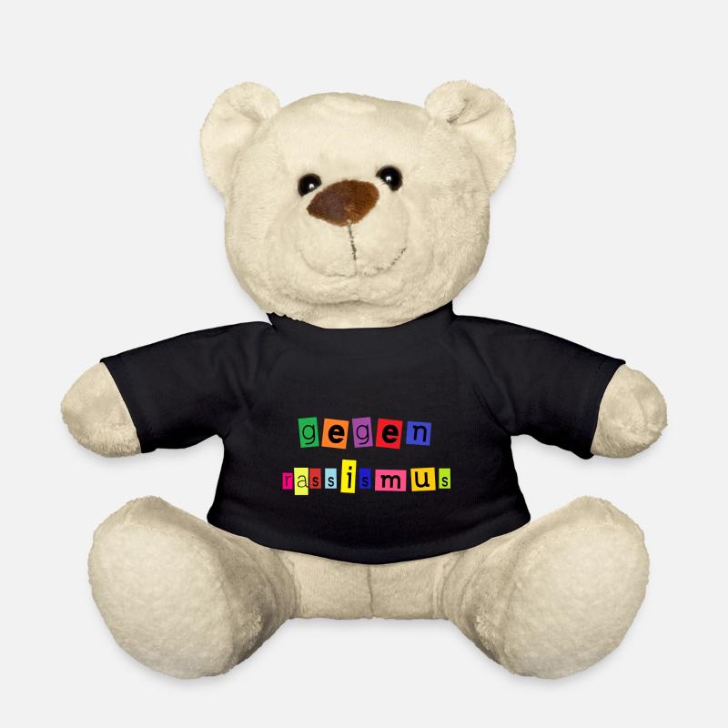 gegen Rassismus in bunt schwarz - Teddy - Schwarz