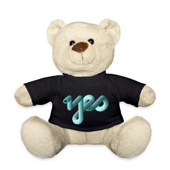 YES Font kuschel Effekt 3D - Teddy - Schwarz - Vorne