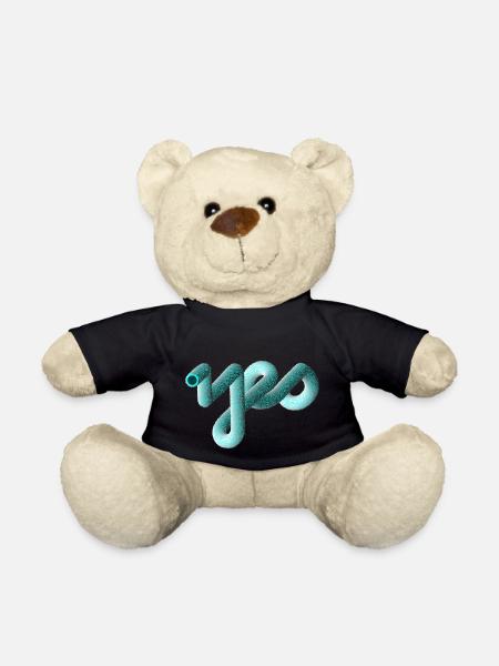 YES Font kuschel Effekt 3D - Teddy - Schwarz