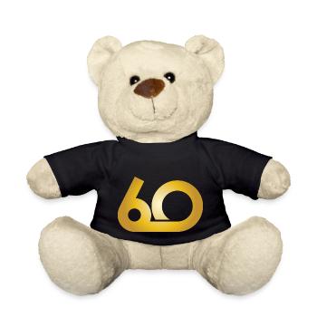 60. Geburtstag Jahre Geschenk Birthday Ehrentag - Teddy - Schwarz - Vorne