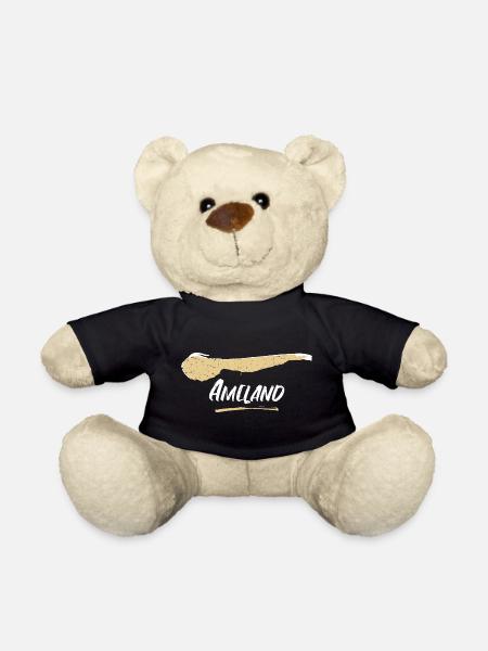 Ameland | Vintage Landkarte Retro - Teddy - Schwarz