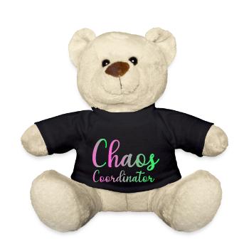 Chaos Coordinator Manager Boss Boss Mom Dad Office - Teddy Bear - black - Front