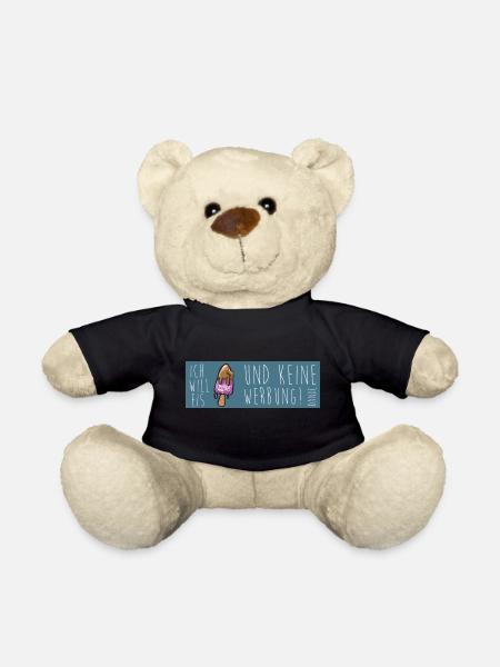 Ich will Eis und keine Werbung - Teddy - Schwarz