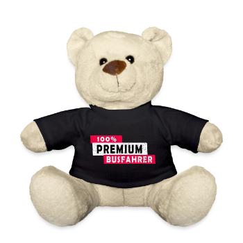 100% Premium Busfahrer Design / Geschenkidee - Teddy - Schwarz - Vorne