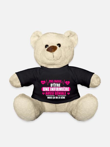 Pas facile d'être une infirmière géniale - Nounours - noir