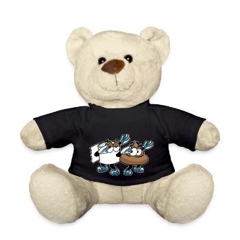 DABBING POOP KACKE KLOPAPIER - Teddy - Schwarz - Vorne
