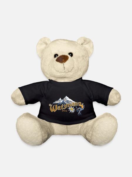 Berg Watzmann Bergsteiger beim Klettern - Teddy - Schwarz