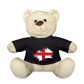 England Flag English Flag English English - Teddy Bear - black - Front