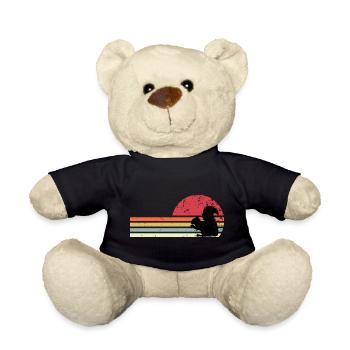 retro squirrel - Teddy Bear - black - Front