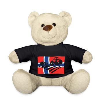Norway Tractor Agriculture - Teddy Bear - black - Front