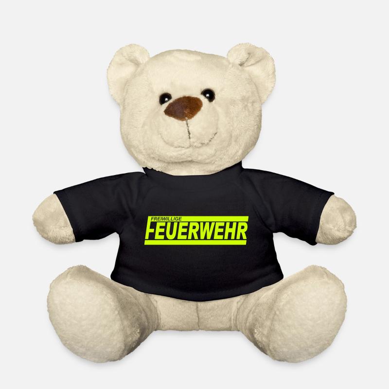 FEUERWEHR mit Rahmen - Freiwillige Feuerwehr FW32 - Teddy - Schwarz