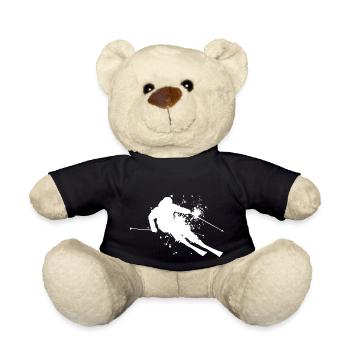 Freestyle Skiers Men Skiing Skiing Skiing - Teddy Bear - black - Front