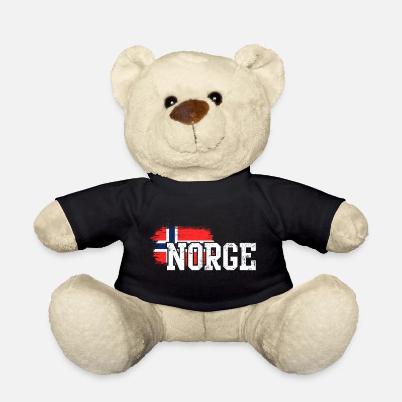 Norge Flag Splash Bold - Teddy Bear - black