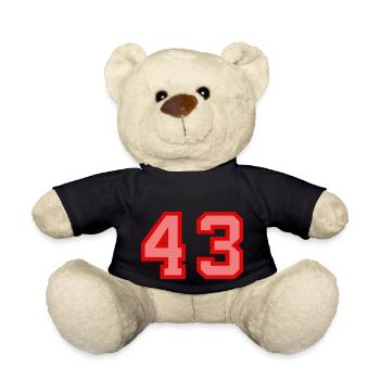 Cool Retro Retrostyle Numéro de maillot numéro de dos - Nounours - noir - Devant