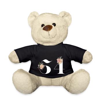 54th Anniversary flowers (Gift of 54 years) - Teddy Bear - black - Front