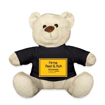 Firma Arbeit Ruhetag - Teddy - Schwarz - Vorne