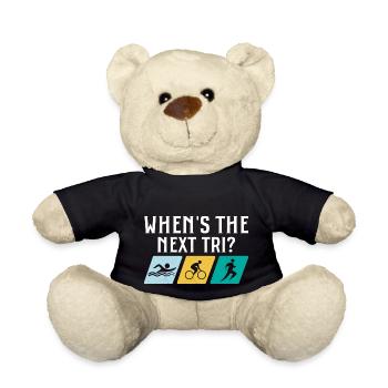 When's the next Tri? Triathlete Triathlon - Teddy Bear - black - Front