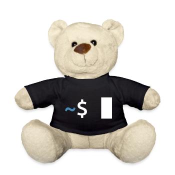 Linux Shell Command - Teddy Bear - black - Front