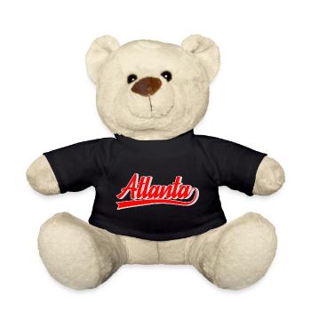 Atlanta Script Retro Logo - Teddy - Schwarz - Vorne