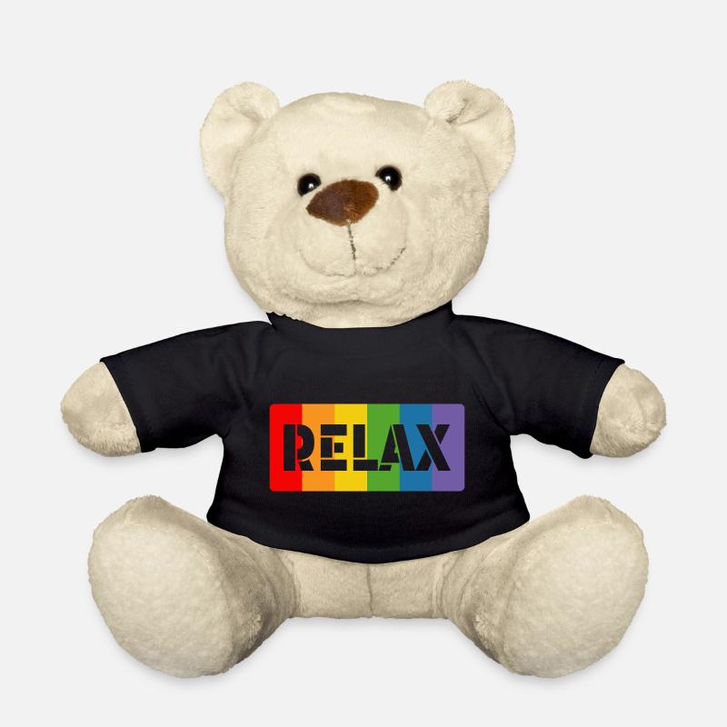 lgbt Rainbow Tshirt RELAX LGBT lgbtqi queer - Teddy - Schwarz