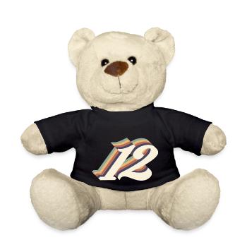 12th anniversary vintage - Teddy Bear - black - Front