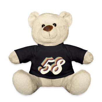 58th anniversary vintage - Teddy Bear - black - Front