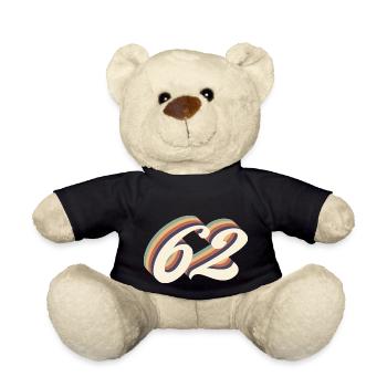 Vintage 62nd Anniversary - Teddy Bear - black - Front