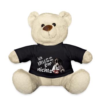Grimmiger Terrier Hund mit schlechter laune - Teddy - Schwarz - Vorne