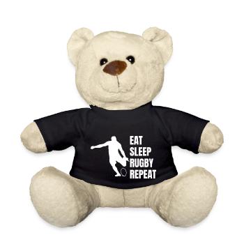 Rugby Rugbytrainer Rugbyspieler Geschenk Rugbyteam - Teddy - Schwarz - Vorne