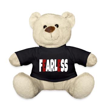 Fearless - simple text - Teddy Bear - black - Front