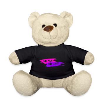 NO PAIN NO GAIN Klecks pink violett - Teddy - Schwarz - Vorne
