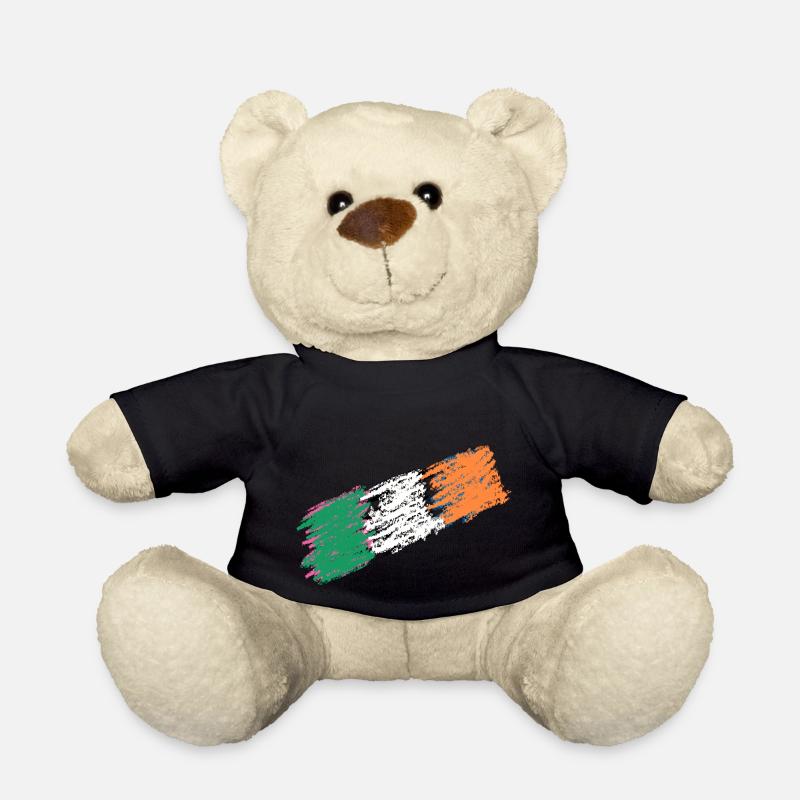 Drapeau de l’Irlande en italique - Nounours - noir