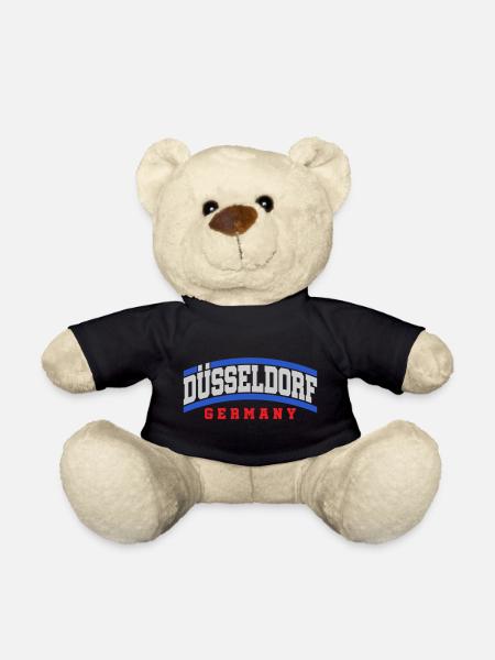 Düsseldorf Stadt Text Schrift | Farben änderbar - Teddy - Schwarz