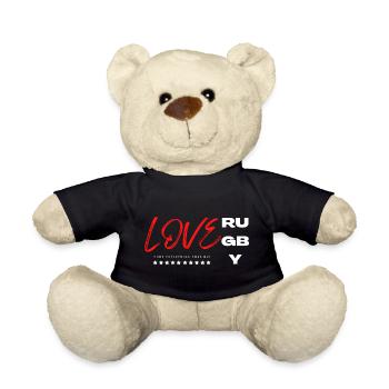 love rugby- I love rugby - Rugby is life - Teddy Bear - black - Front
