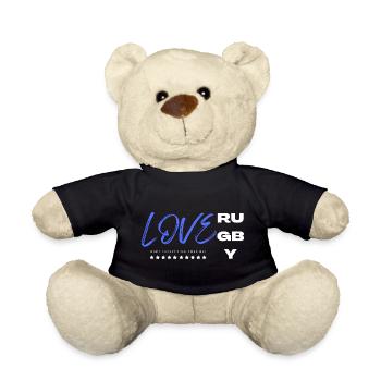 Ich liebe Rugby Blau - Teddy - Schwarz - Vorne