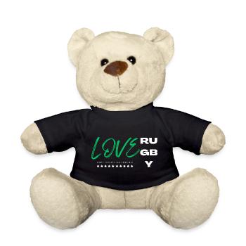 Ich liebe Rugby Grün - Teddy - Schwarz - Vorne