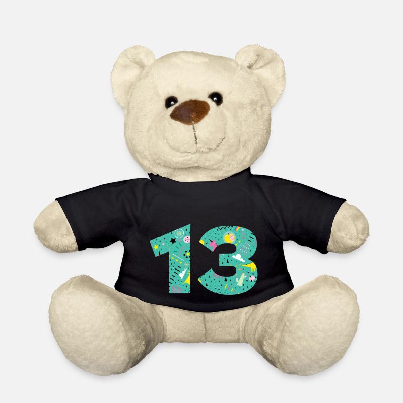 Personalisierte Nummer zum 13-jährigen Jubiläum - Teddy - Schwarz