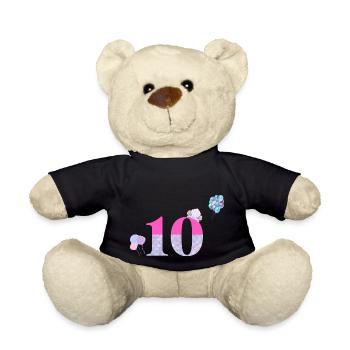 10e anniversaire sirène - Nounours - noir - Devant