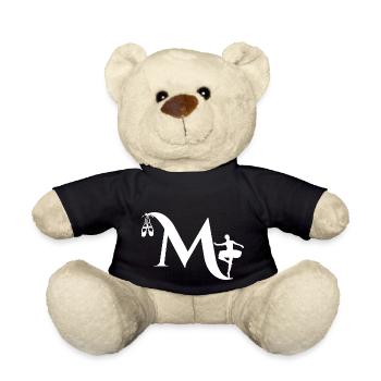 Buchstabe m Ballerina - Teddy - Schwarz - Vorne