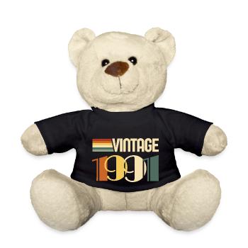 Vintage 1991 - 1991 Anniversary Gift - Teddy Bear - black - Front