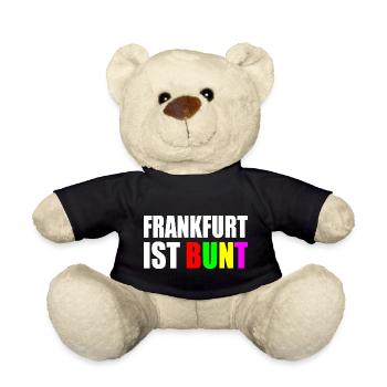 Frankfurt ist bunt - Teddy - Schwarz - Vorne