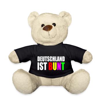 Deutschland ist bunt - Teddy - Schwarz - Vorne