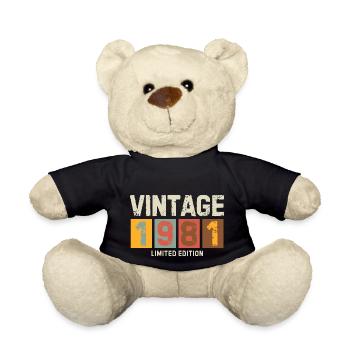 Vintage 1981 Limited Edition Classic original colo - Teddy Bear - black - Front