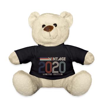 Vintage 2020 Anniversary Gift - Vintage 2020 - Teddy Bear - black - Front