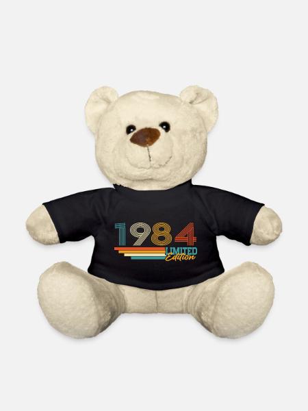 1984 Jahrgang geboren Geburtstag Geschenk - Teddy - Schwarz